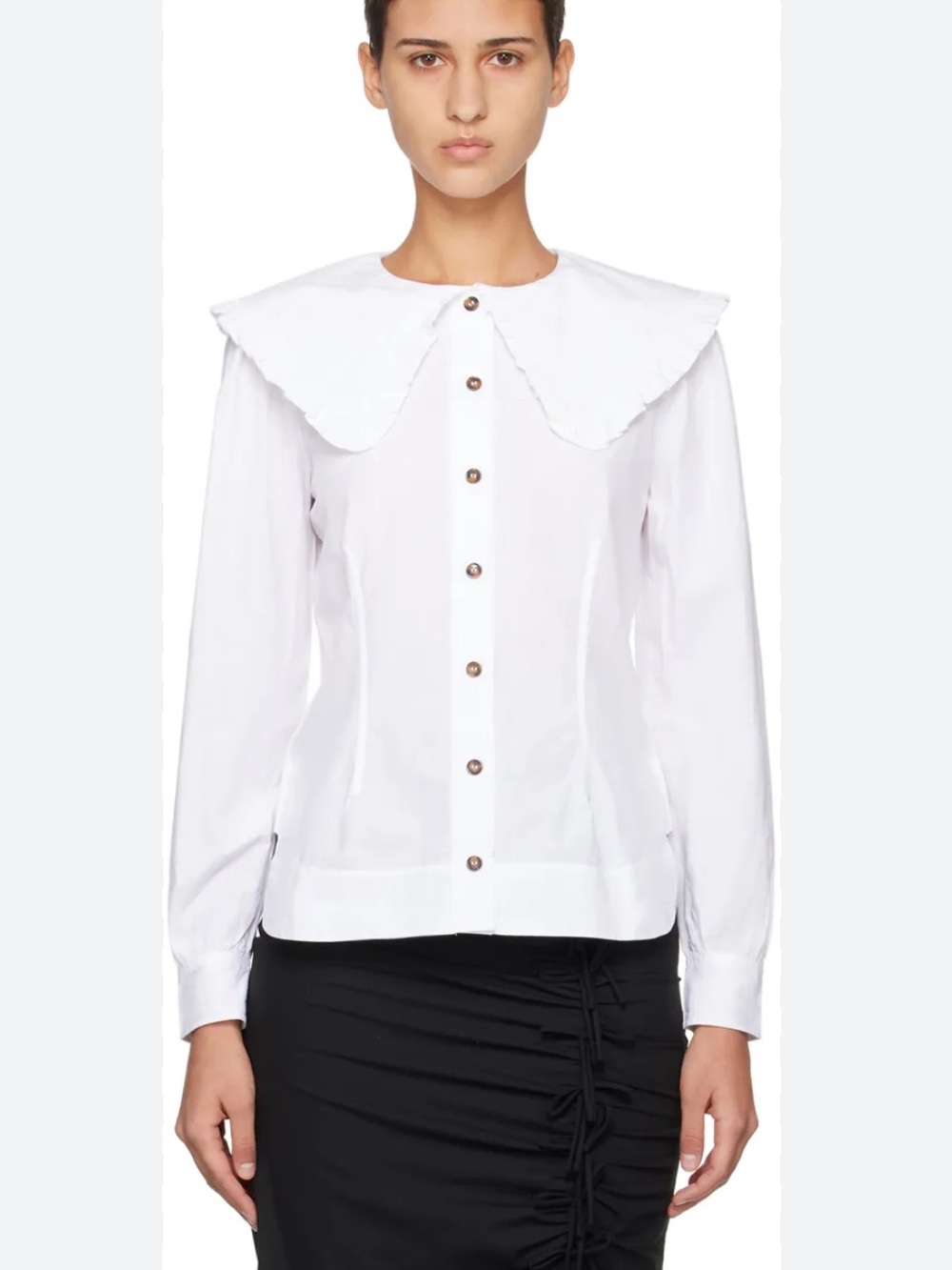 Ganni Cotton Poplin fitted shirt
